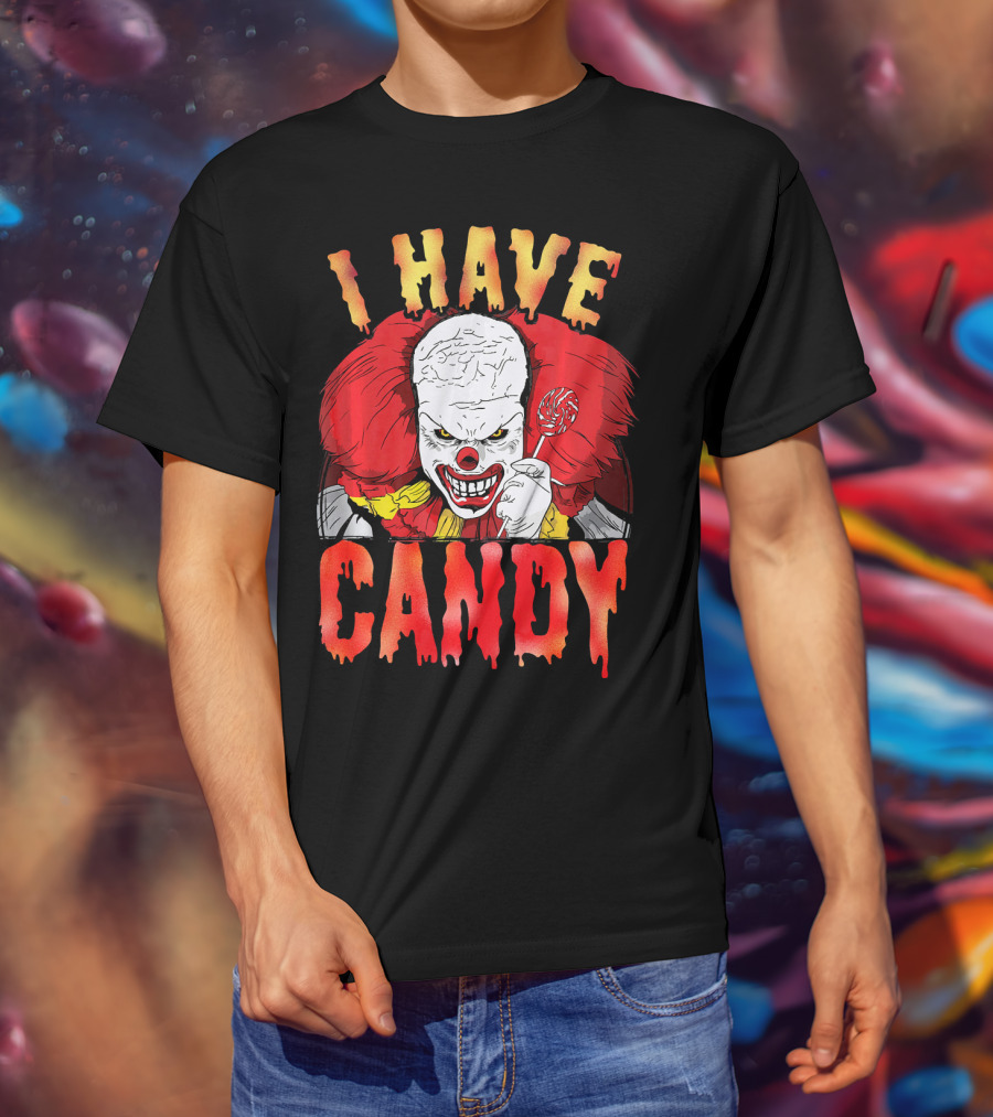 Halloween Scary Clown I Have Candy Horror T-Shirt