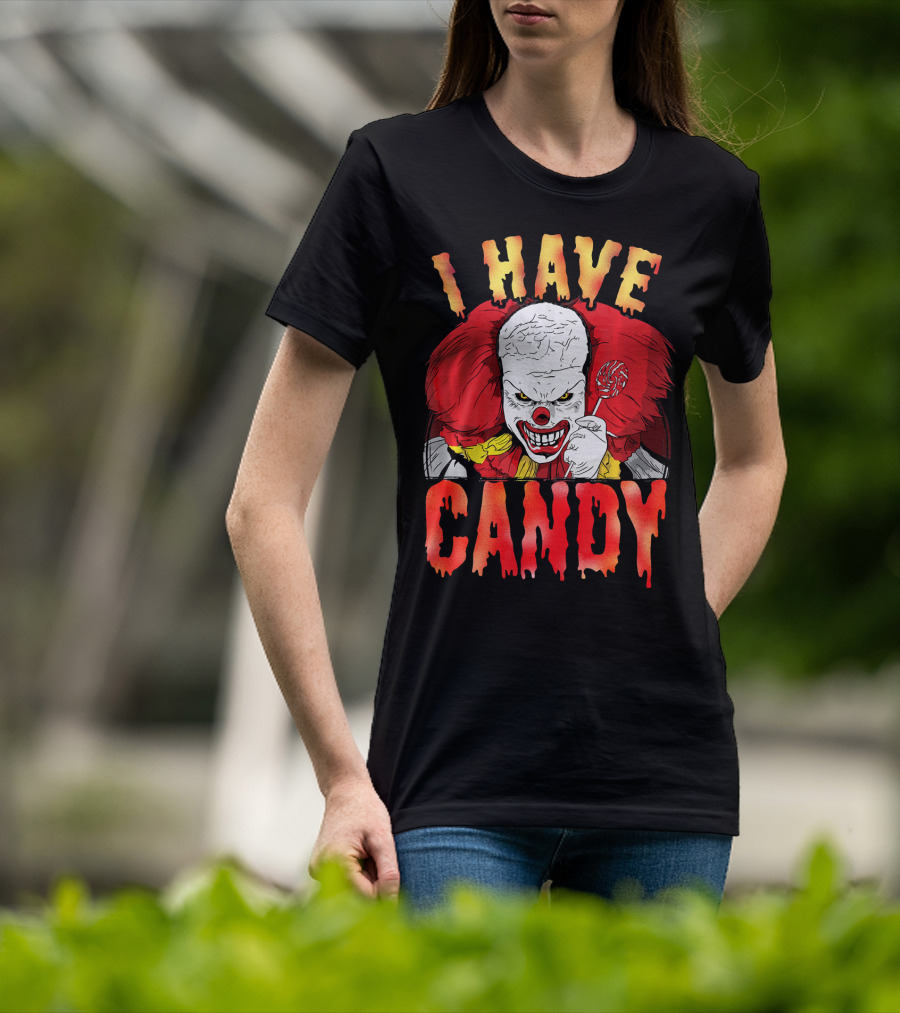 Halloween Scary Clown I Have Candy Horror T-Shirt