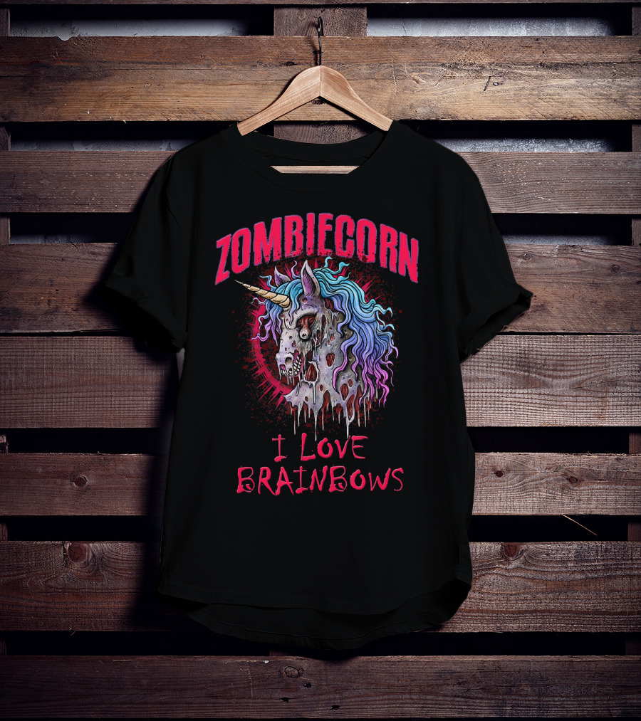 Zombiecorn I Love Brainbows T-Shirt