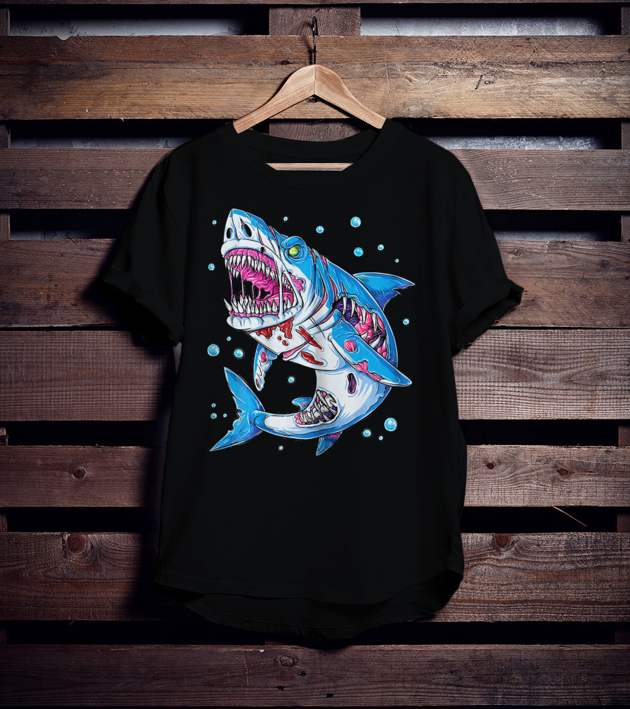 Jawsome Shark Zombie Halloween Zombies Attack T-Shirt