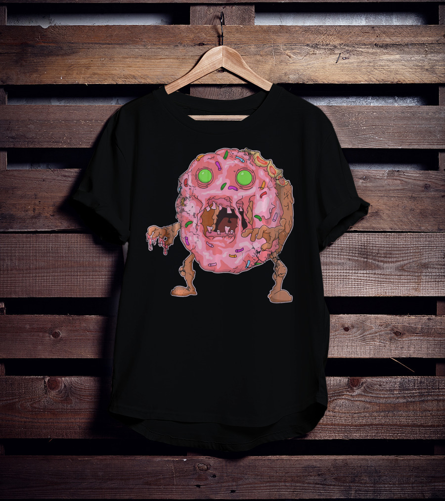 Halloween Zombie Donut Funny Zombies Hum Sprinkles Monster T-Shirt