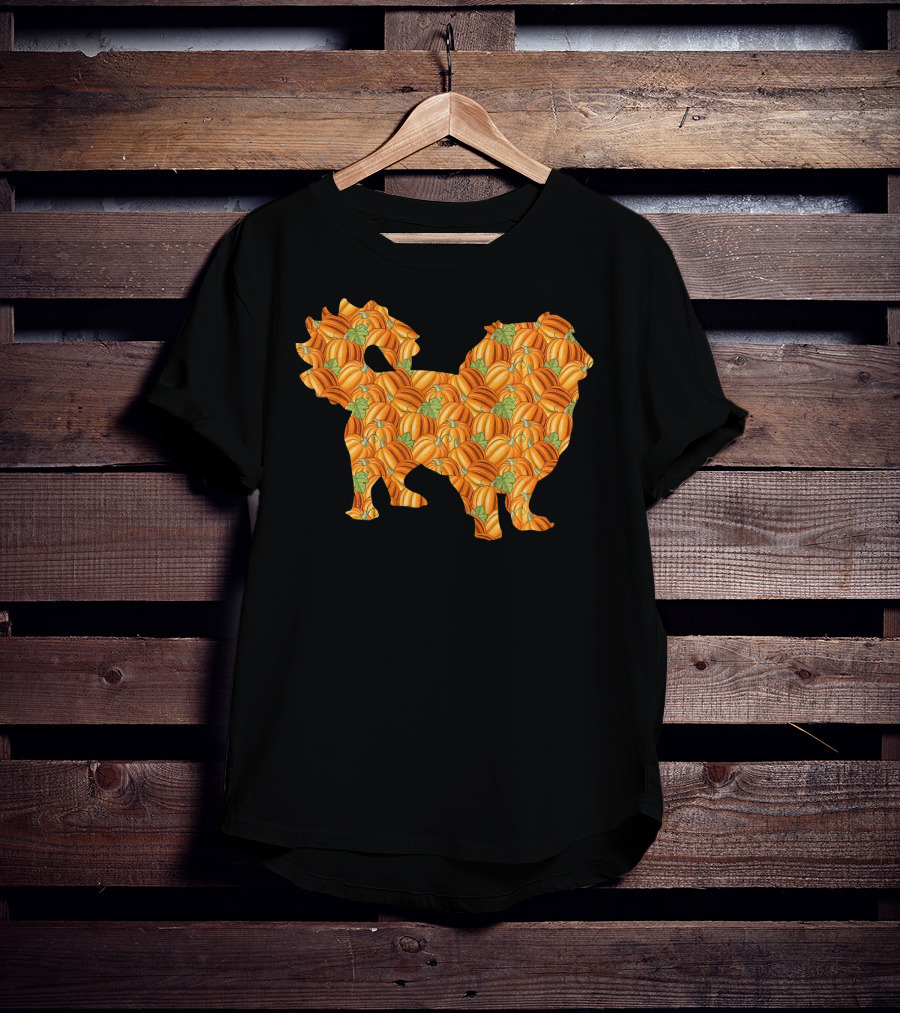 Pekingese With Pumpkin Pattern Easy Halloween Costume Pelchie T-Shirt