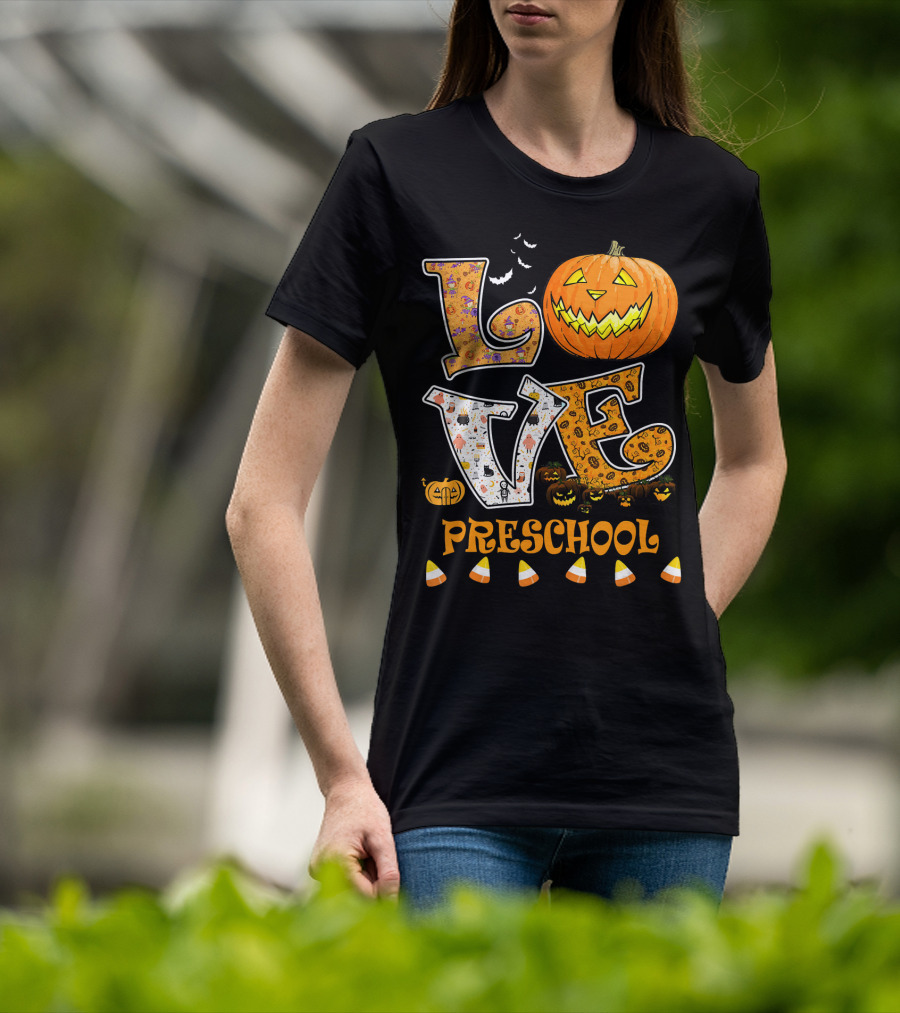 Halloween Pumpkin Love Preschool Candy Corn T-Shirt