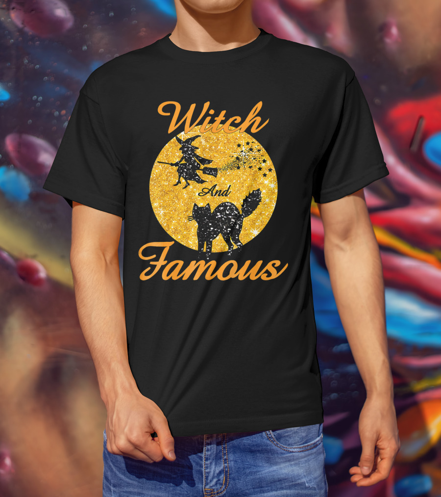 Witch And Famous Halloween Men Kids T-Shirt