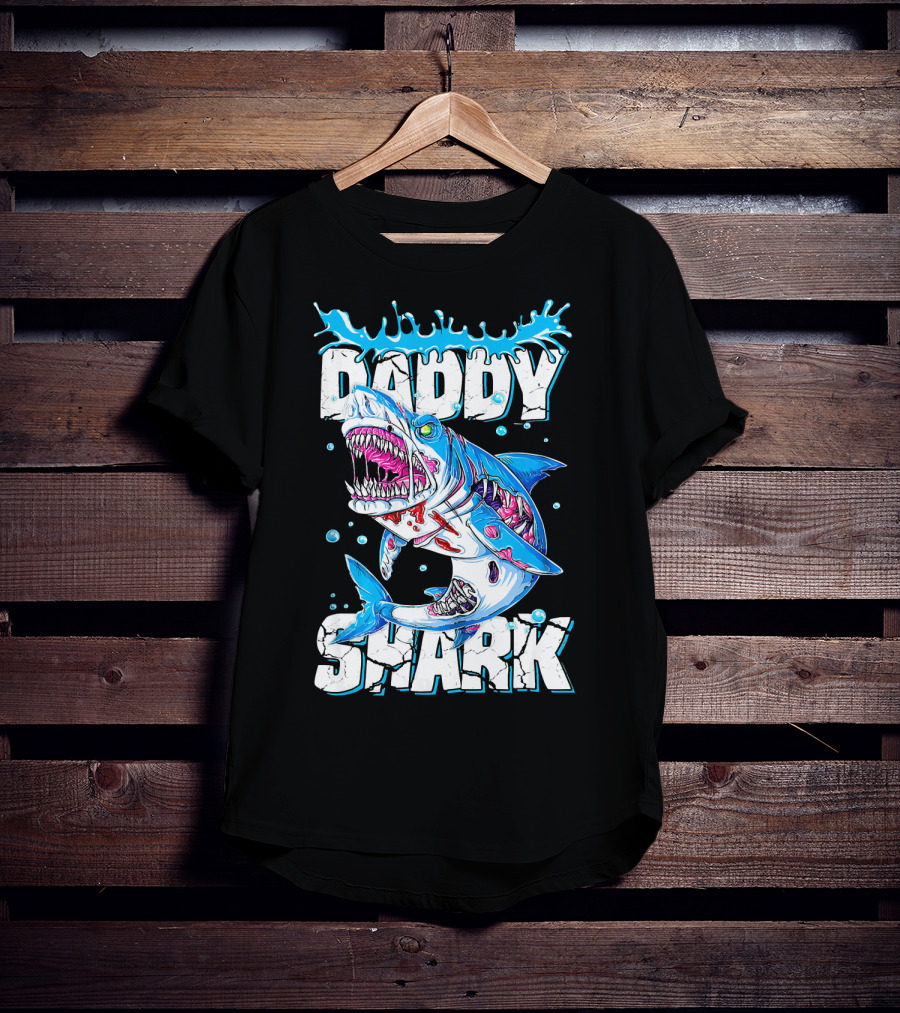 Daddy Shark Zombie Halloween T-Shirt