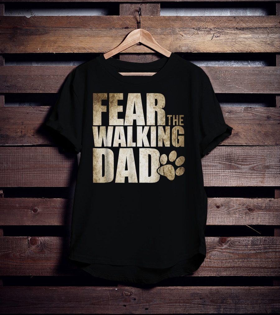 Fear The Walking Dad Paw Prints T-Shirt