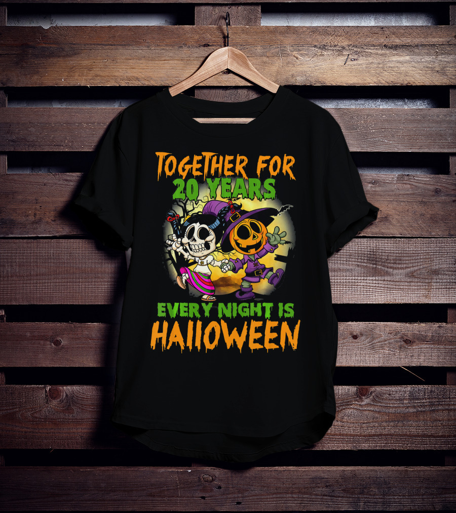 Together For 20 Years Every Night Is Halloween T-Shirt