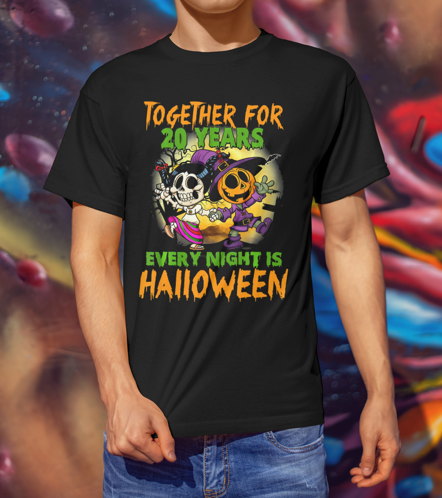 Together For 20 Years Every Night Is Halloween T-Shirt