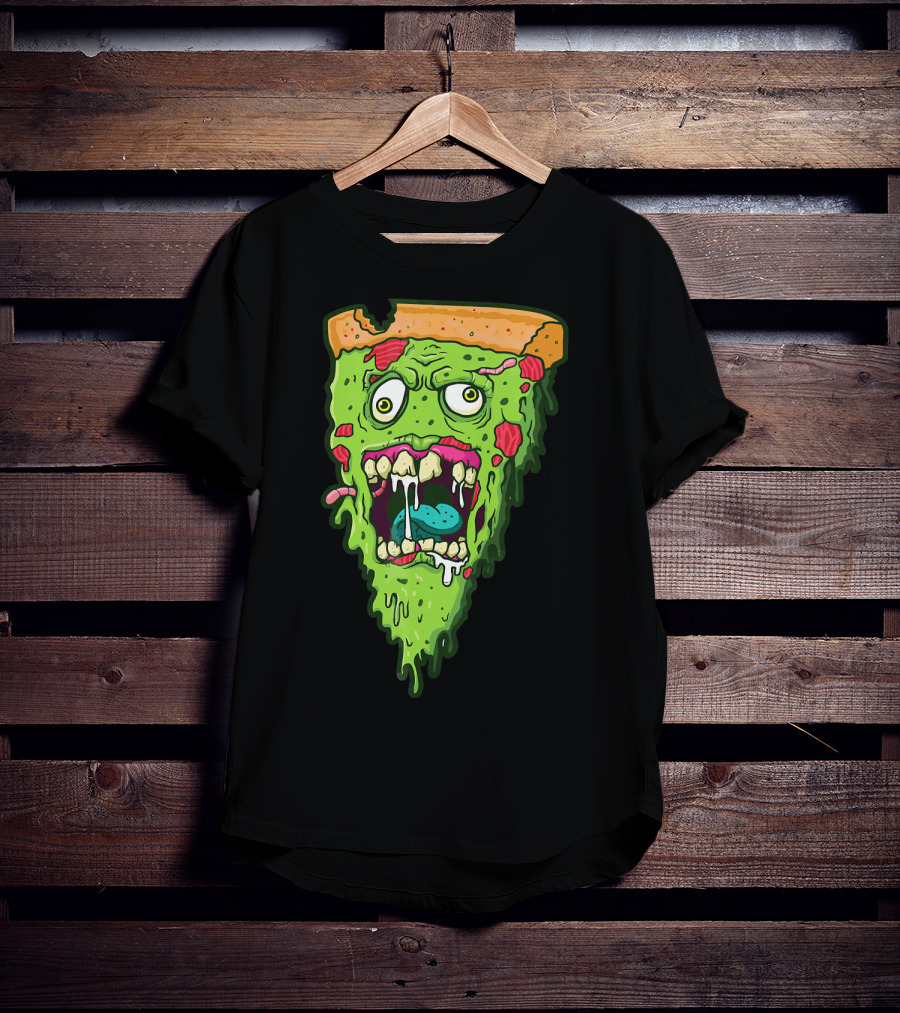 Pizza Zombie Monster Slice Fun T-Shirt