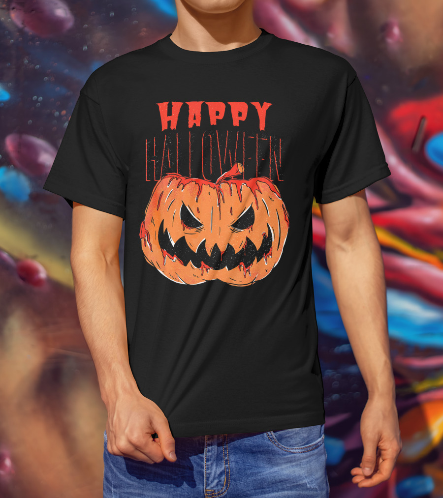 Happy Halloween Pumpkin Funny Costume Idea Cool T-Shirt