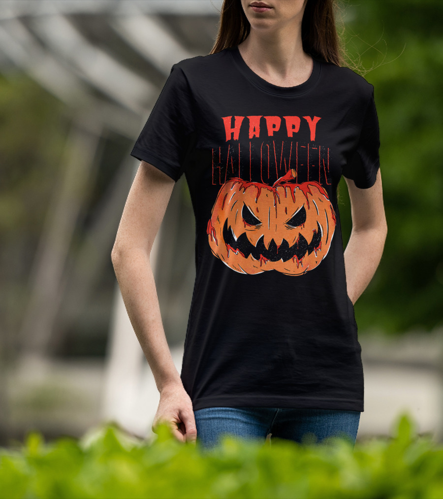 Happy Halloween Pumpkin Funny Costume Idea Cool T-Shirt