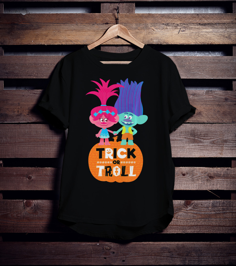 Trick Or Troll DreamWorks Trolls Halloween Pumpkin T-Shirt