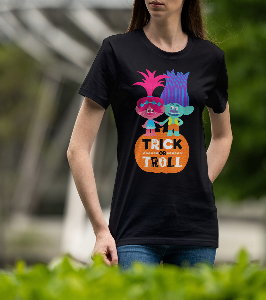 Trick Or Troll DreamWorks Trolls Halloween Pumpkin T-Shirt
