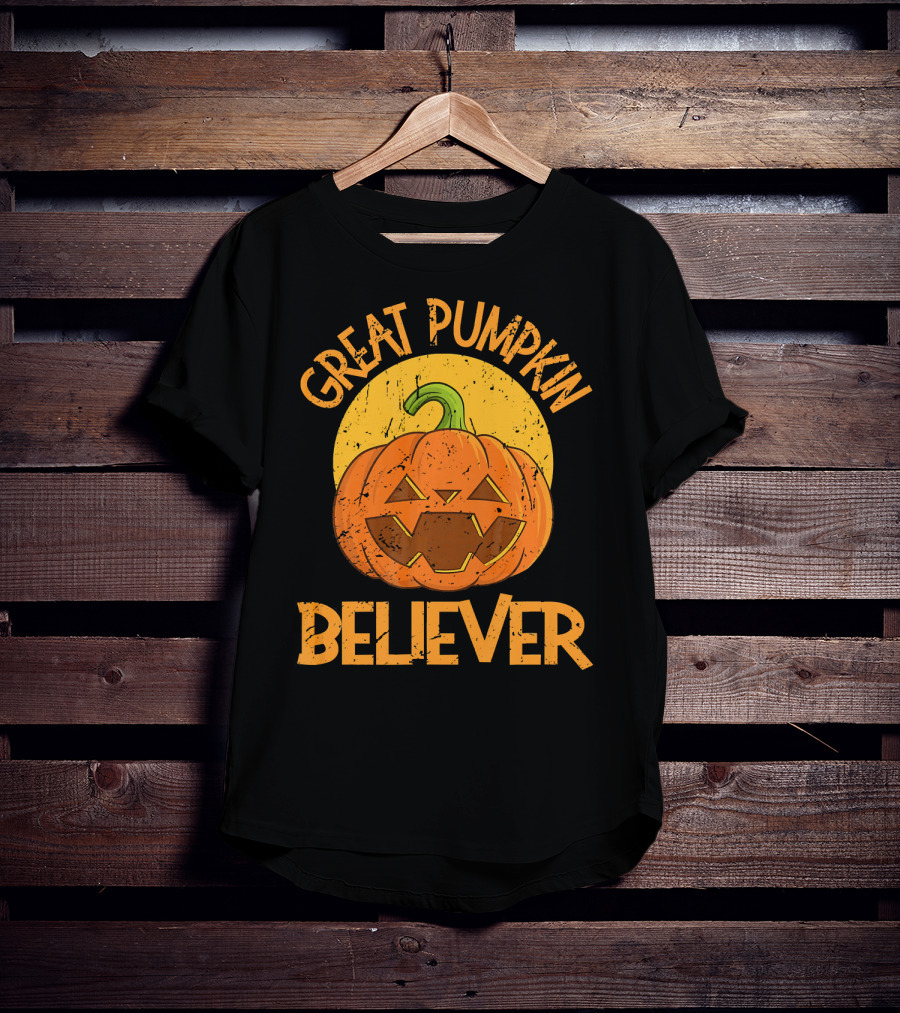 Great Pumpkin Believer Jack-O'-Lantern Moon T-Shirt