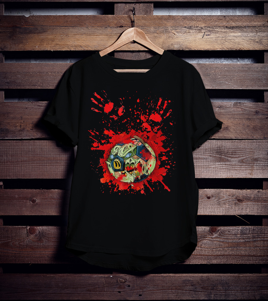 Zombie Soccer Ball Splatter T-Shirt