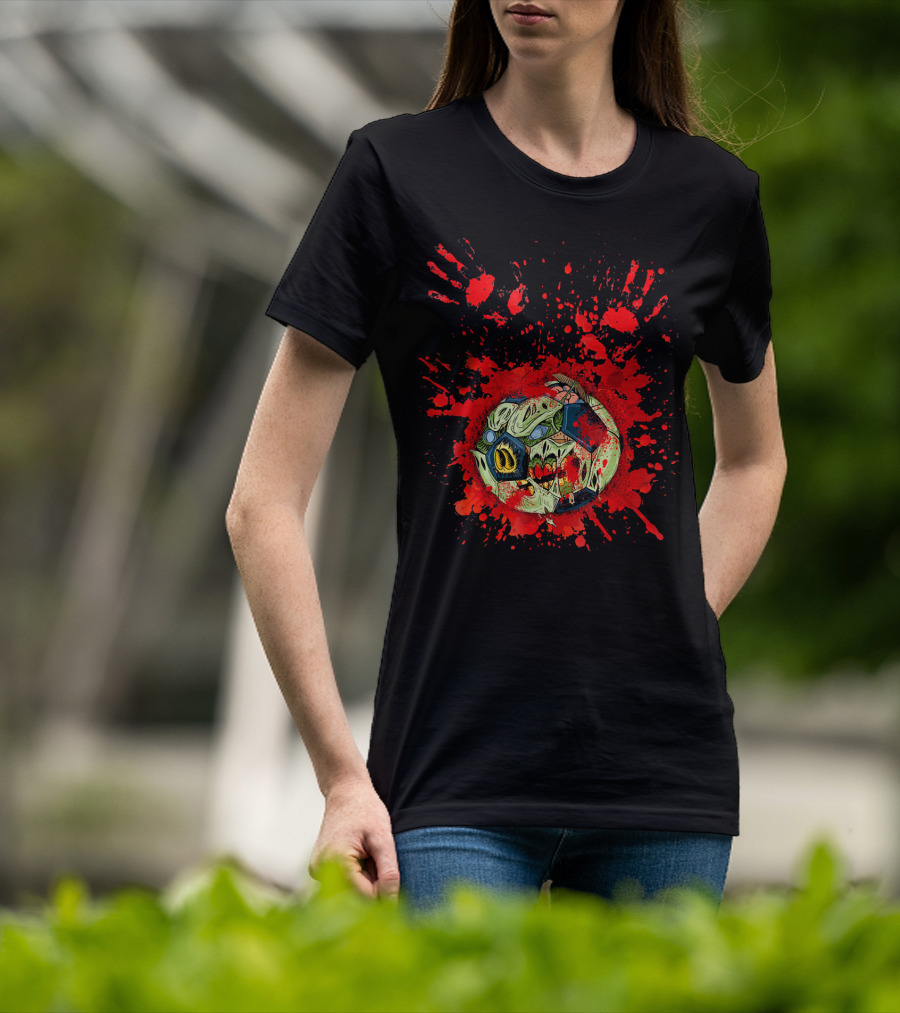 Zombie Soccer Ball Splatter T-Shirt