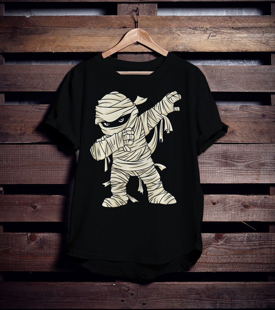 Dabbing Mummy Costume Dance Halloween Humor T-Shirt