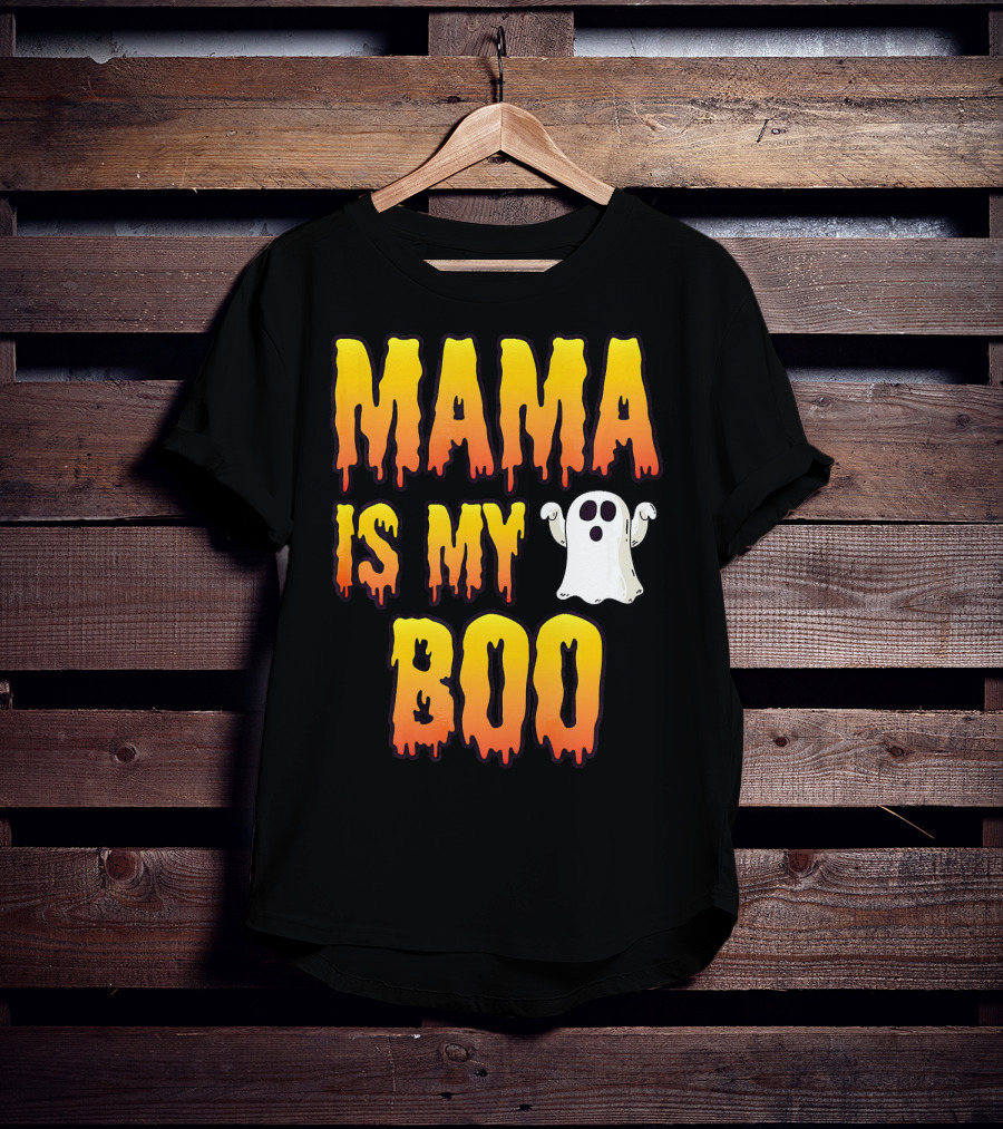 Mama Is My Boo Halloween Ghost Spirit T-Shirt