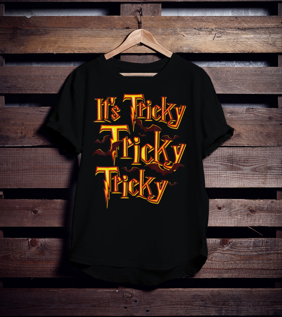 It's Tricky Tricky Tricky With Bats And Lightning-Inspired Font T-Shirt