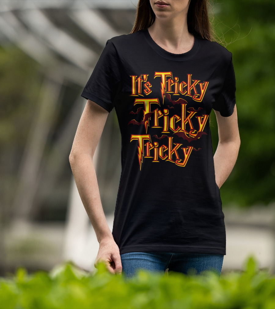 It's Tricky Tricky Tricky With Bats And Lightning-Inspired Font T-Shirt
