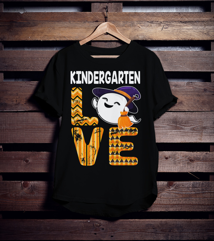Kindergarten Love Cute Boo Ghost Halloween T-Shirt