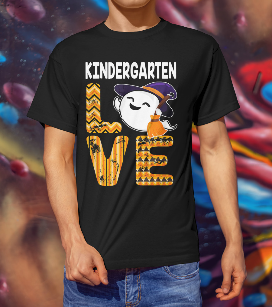 Kindergarten Love Cute Boo Ghost Halloween T-Shirt