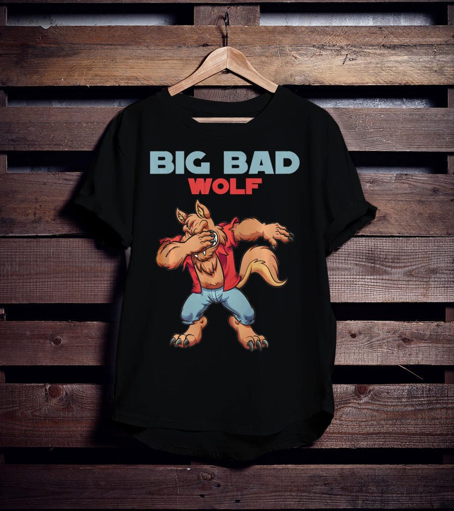 Big Bad Wolf Dabbing Halloween Costume T-Shirt