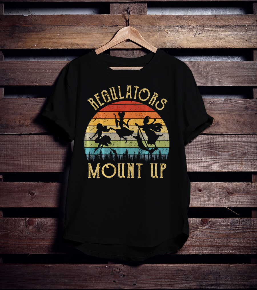 Regulators Mount Up Vintage Halloween Witch T-Shirt