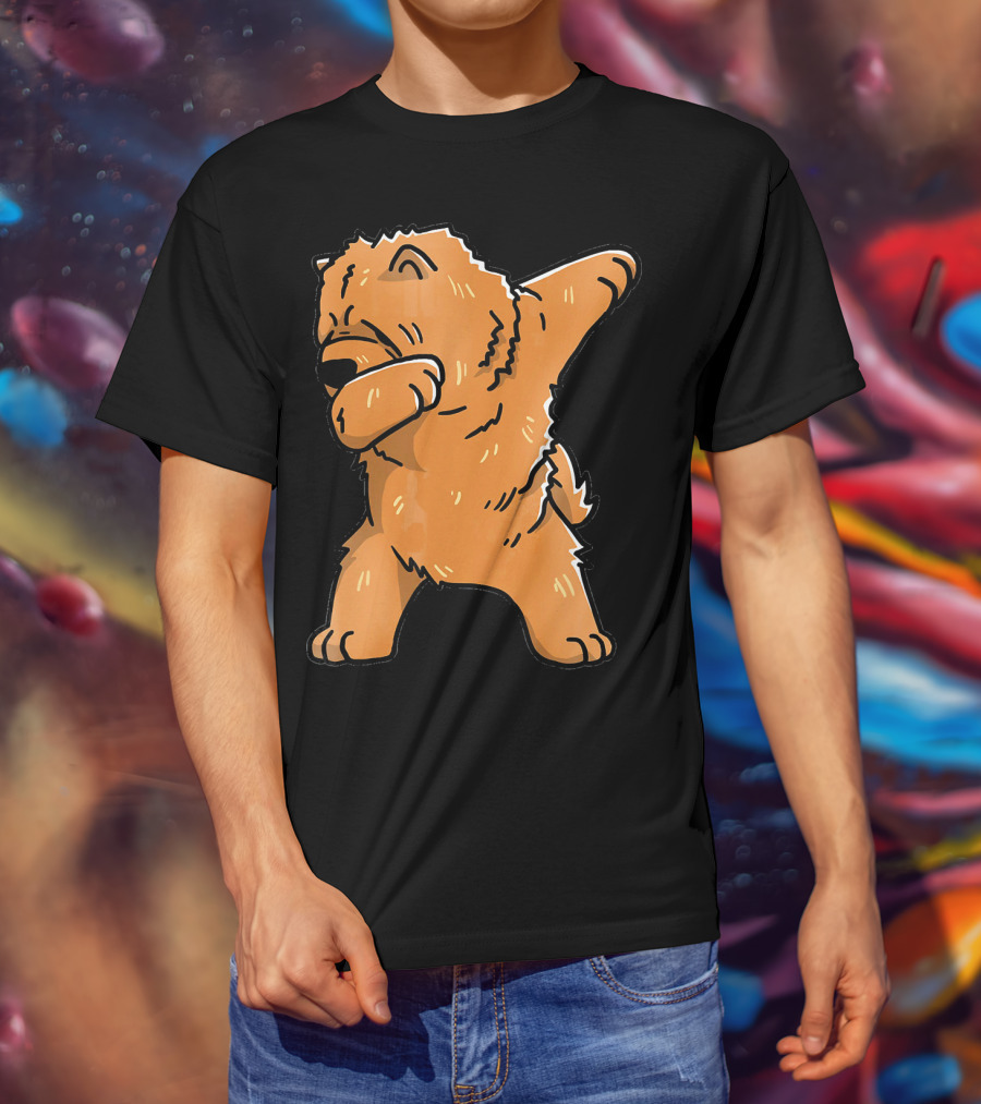 Chow Chow Dabbing Dog Cartoon T-Shirt