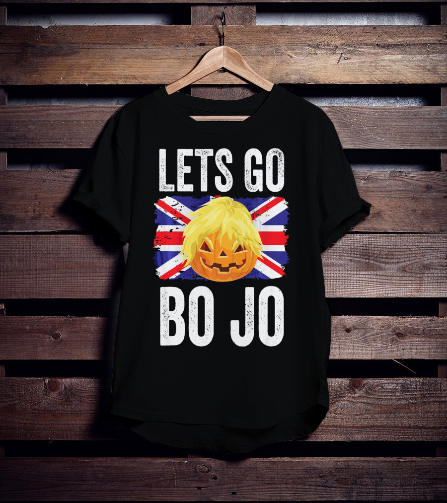 Lets Go Bo Jo Halloween Brexit Pumpkin Union Jack T-Shirt