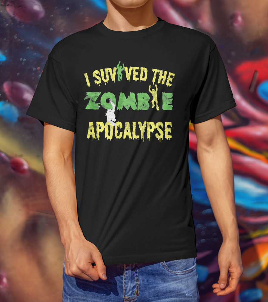 I Survived The Zombie Apocalypse Halloween T-Shirt