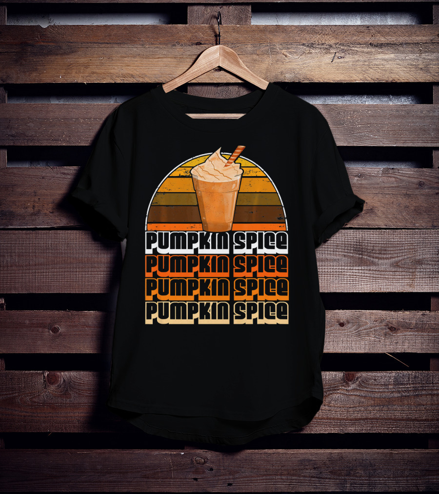 Vintage Pumpkin Spice Frappe Retro Pumpkin Spice Coffee T-Shirt