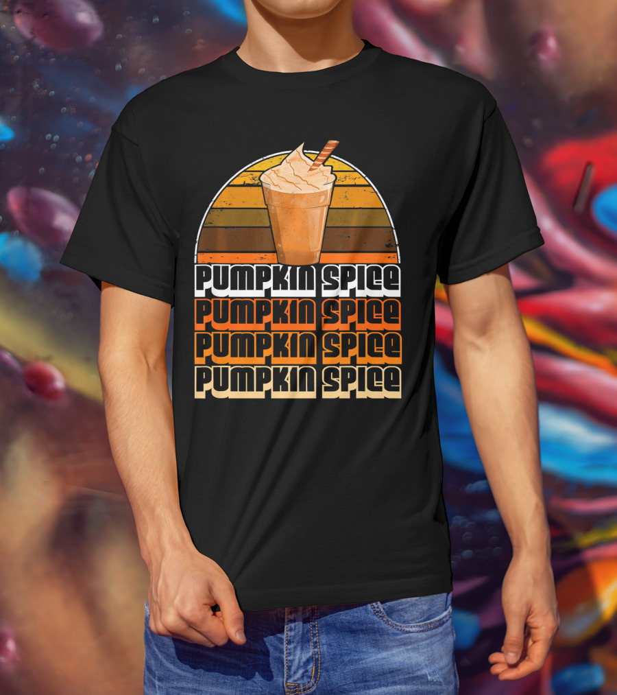 Vintage Pumpkin Spice Frappe Retro Pumpkin Spice Coffee T-Shirt