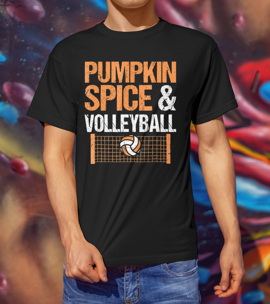 Pumpkin Spice And Volleyball Fall Season Essentials T-Shirt