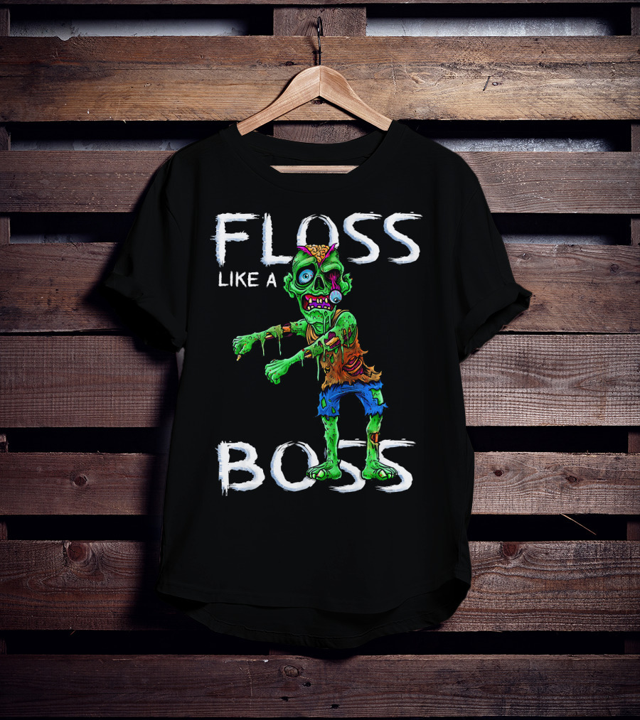 Floss Like A Boss Zombie Halloween T-Shirt