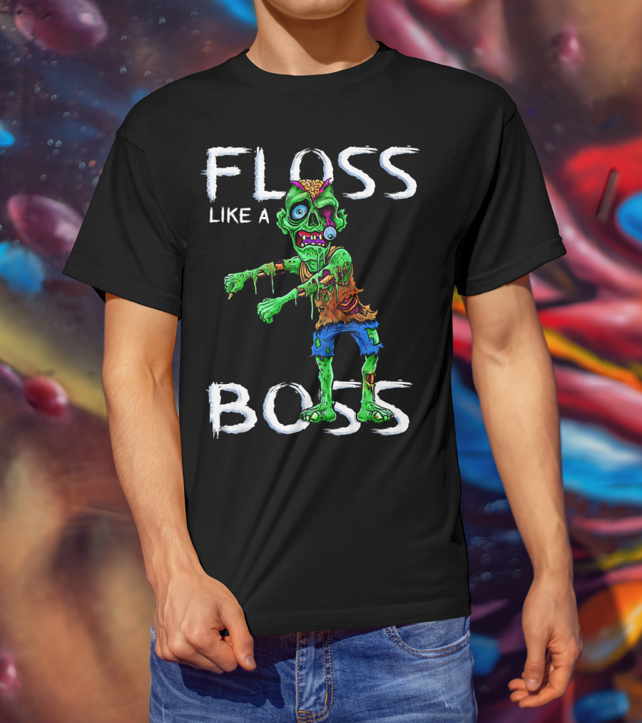 Floss Like A Boss Zombie Halloween T-Shirt