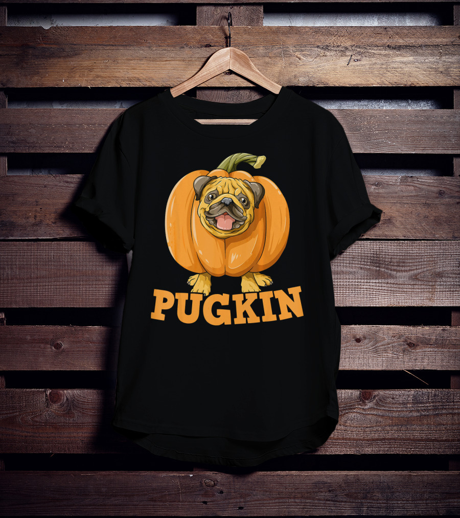 Pugkin Halloween Pug Pumpkin For Pug Lovers T-Shirt