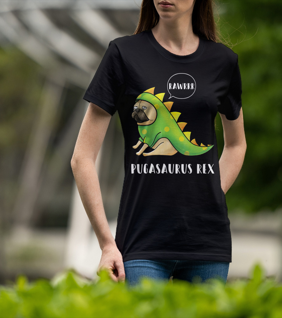 Halloween Pugasaurus Rex Rawrrr Pug T-Shirt