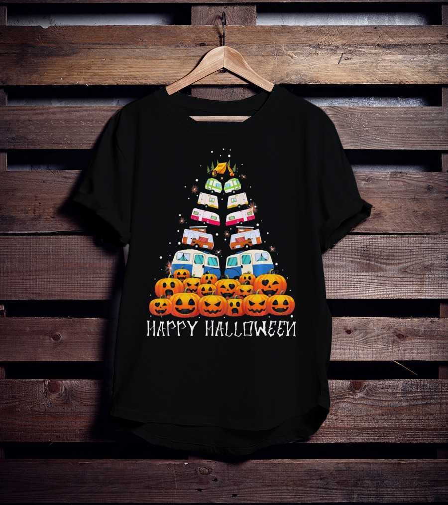 Happy Halloween Pumpkin Camper Fun T-Shirt