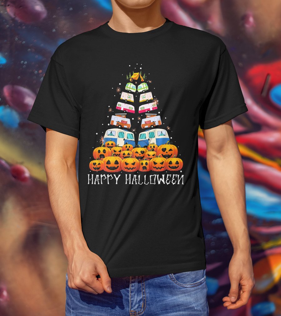 Happy Halloween Pumpkin Camper Fun T-Shirt