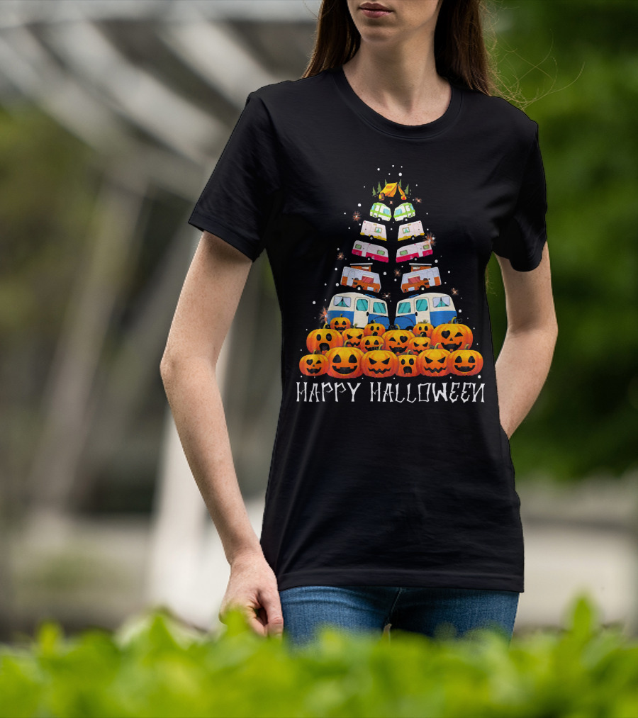 Happy Halloween Pumpkin Camper Fun T-Shirt