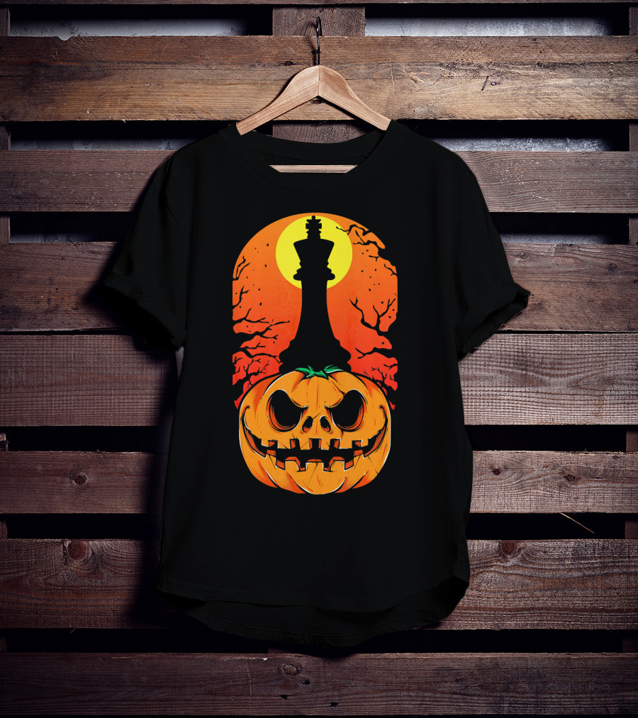 King Pumpkin Chess Moon Halloween Pumpkin King T-Shirt