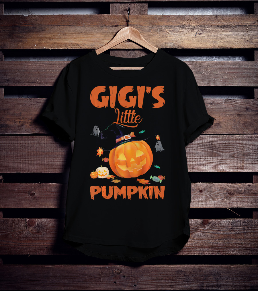 Gigi's Little Pumpkin Halloween Ghosts Candy Jack-O'-Lantern T-Shirt