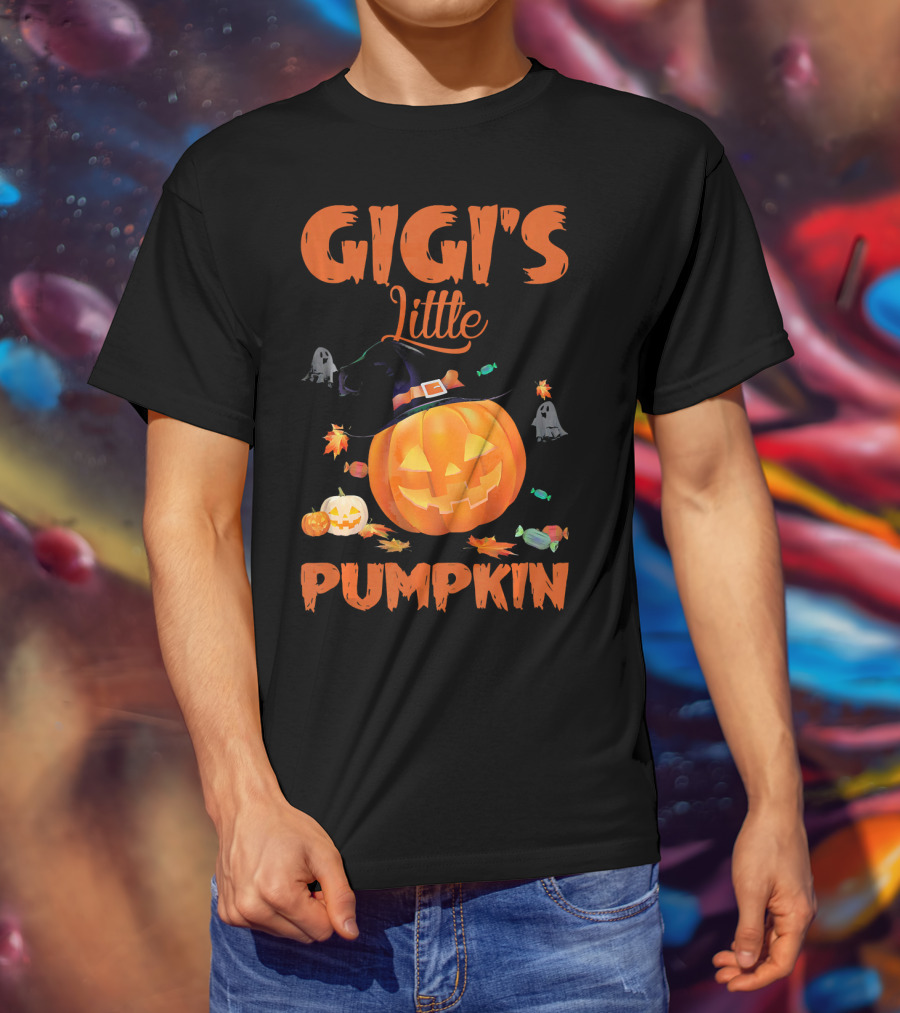 Gigi's Little Pumpkin Halloween Ghosts Candy Jack-O'-Lantern T-Shirt