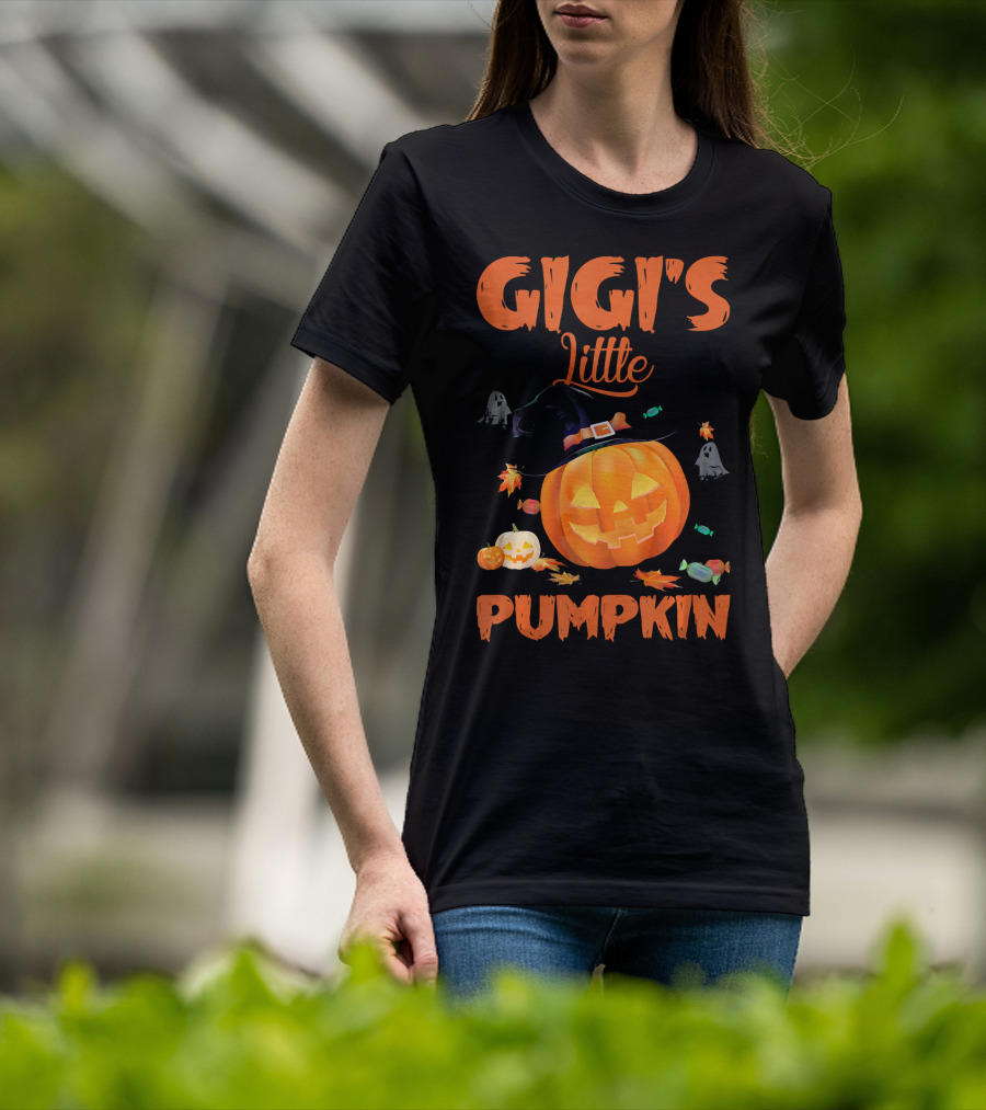 Gigi's Little Pumpkin Halloween Ghosts Candy Jack-O'-Lantern T-Shirt