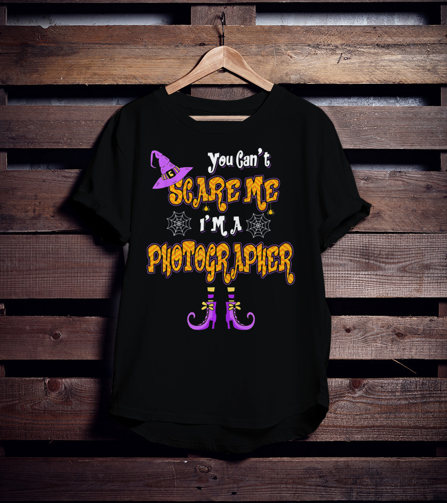 You Can’t Scare Me I’m A Photographer Halloween Witch T-Shirt