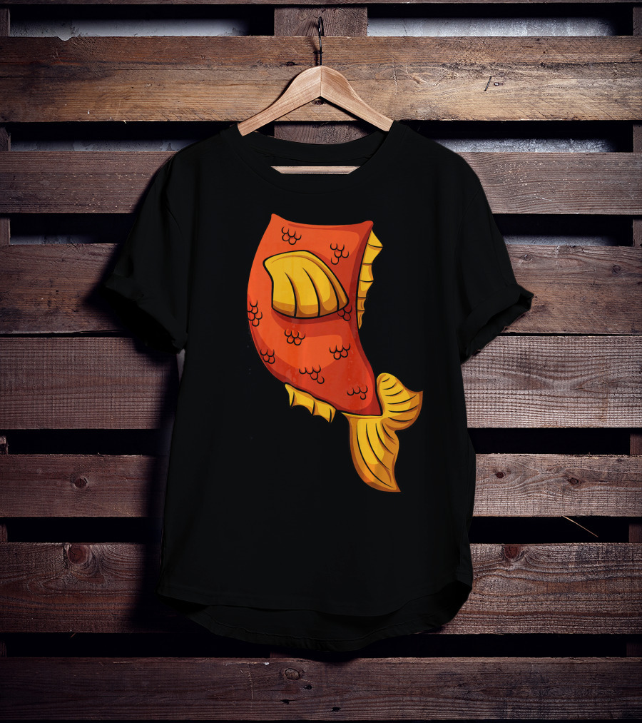 Fish Costume For Halloween Goldfish Tail T-Shirt