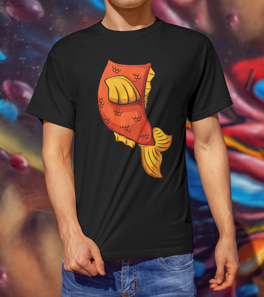 Fish Costume For Halloween Goldfish Tail T-Shirt