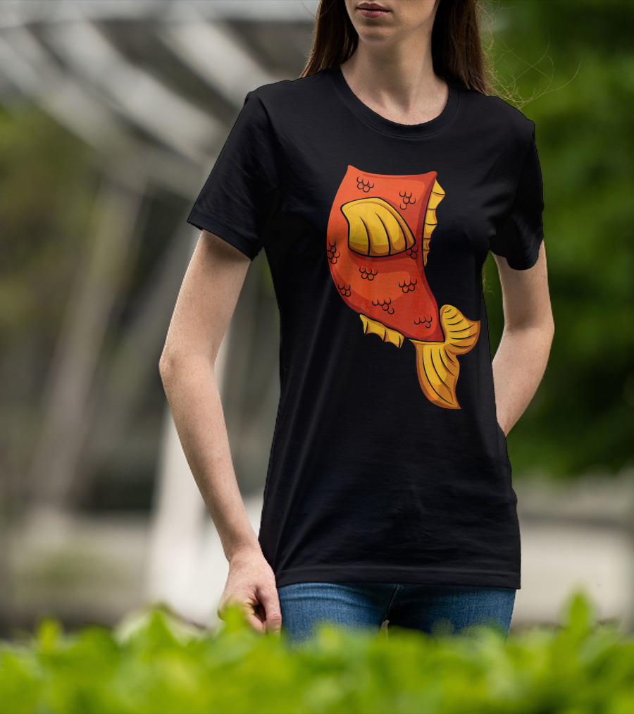 Fish Costume For Halloween Goldfish Tail T-Shirt