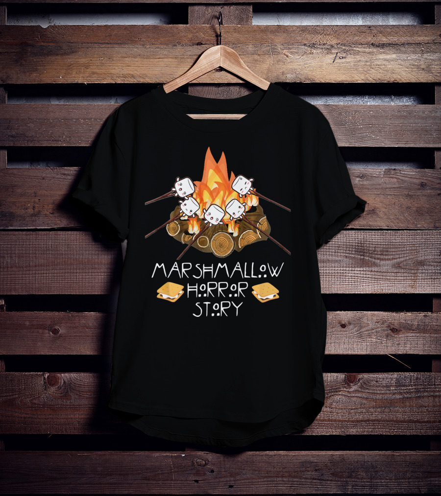 Marshmallow Horror Story Campfire S'Mores T-Shirt